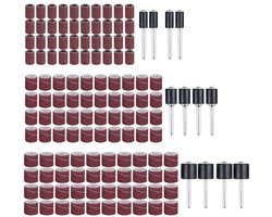 Accessoires Trommelschuurmachines, htbakoi Trommel Schuren (132 stuks) Perfecte set met schuurbandhulzen en rubberen trommelhouder