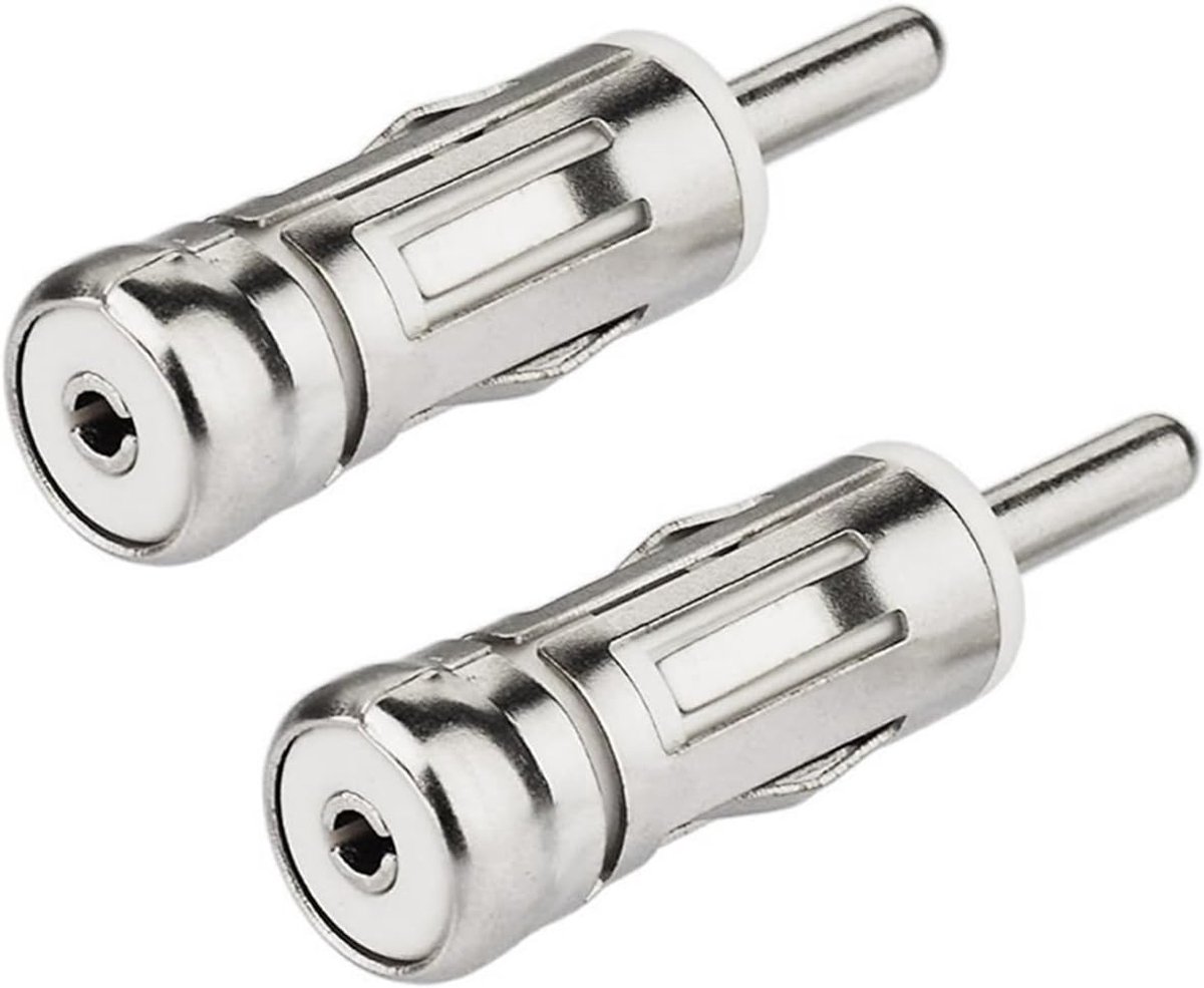 2 Antenne-Adapters, Universele Stereo-Adapter, DIN-Inbouwstekker voor Auto-Audio-Radio-Ontvanger