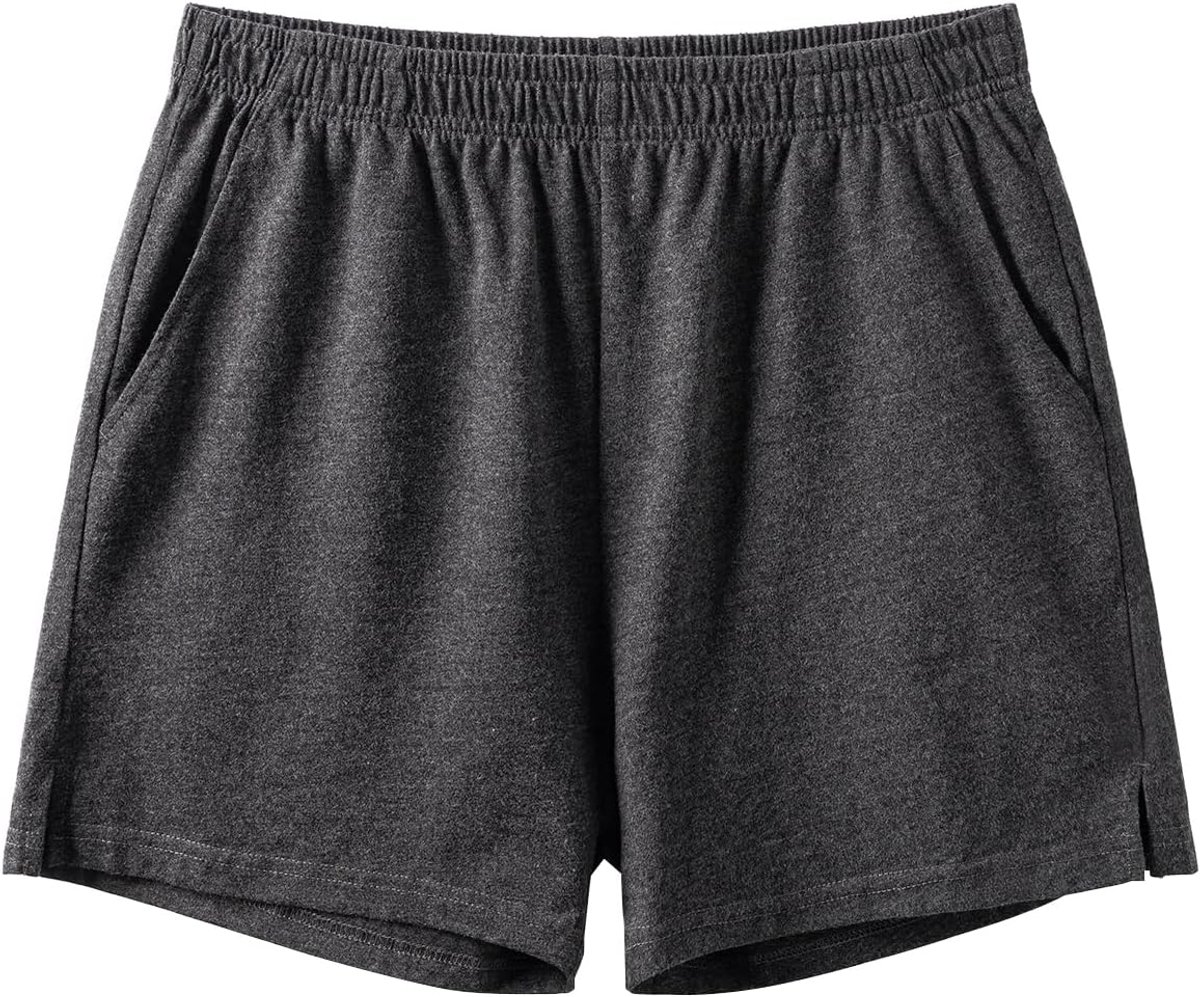 Coulee Slaapbroek voor heren, kort, katoen, 10 cm, lichte slaapshorts, korte pyjamabroek, pyjamabroek met zakken