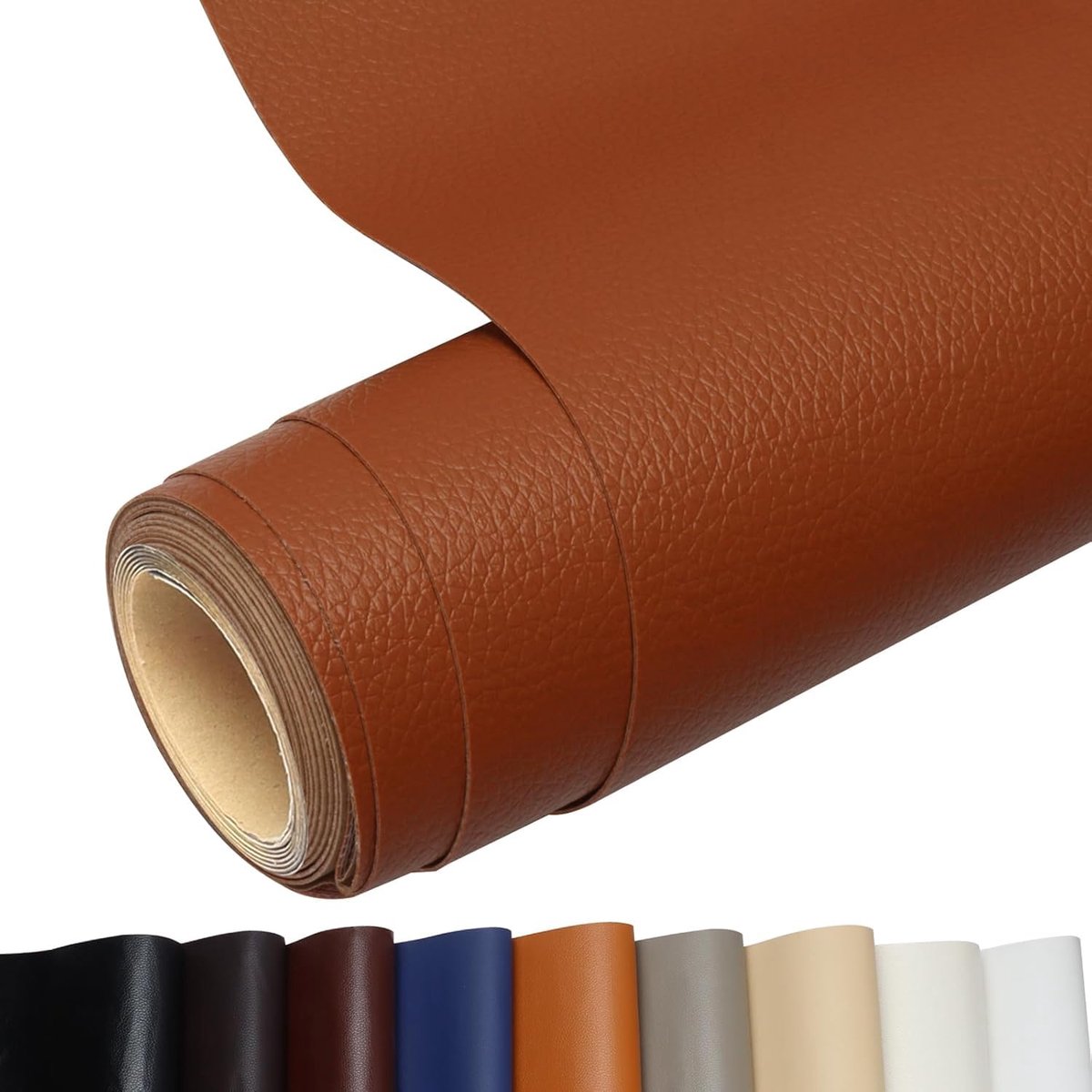 Lederen patch, 60 x 200 cm, kunstleer, reparatieband voor leer, voor banken, handtassen, jassen, autostoelen, meubels (lichtbruin)