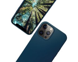 Eplanita Telefoonhoes, compatibel met iPhone 12 en 12 Pro, plantenvezel, valbescherming, duurzaam en duurzaam (voor iPhone 12/12 Pro, donkerblauw)