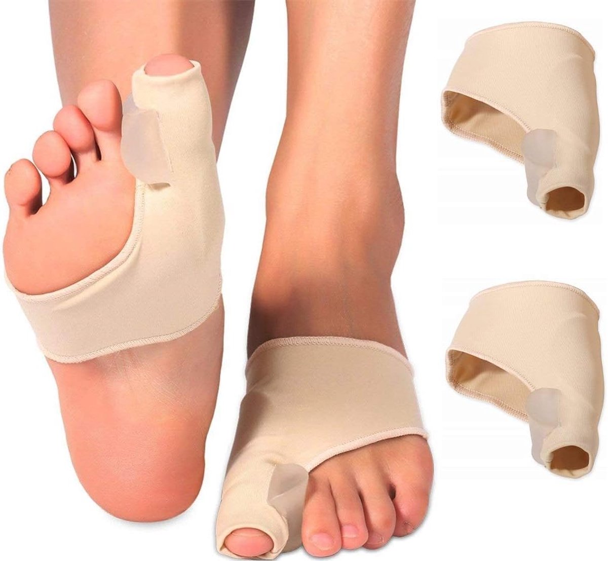 Hallux Valgus Orthese met gelkussen, bescherming en separator voor grote teen, correctiemanchet voor hallux valgus, pijnverlichting