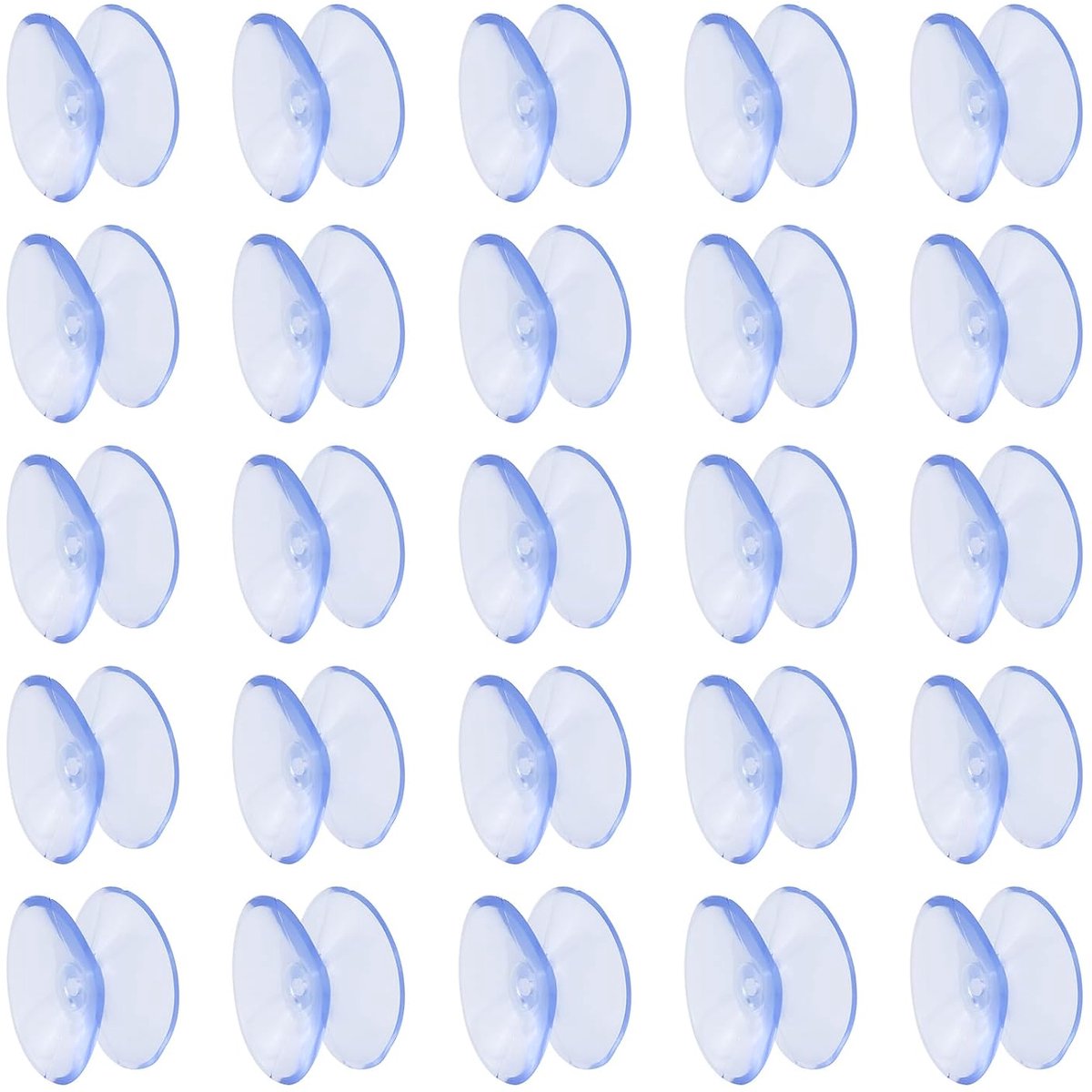 Zuignappen, zuignap van glas, zuignap van kunststof, pvc, transparant, voor glazen tafelspiegel (20 mm)