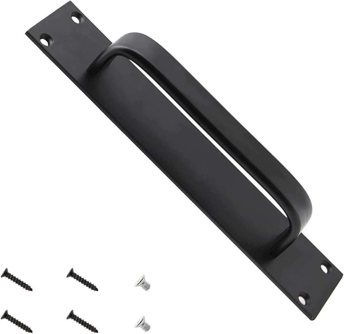 Scheunendoorhandle 4 x 20 cm - Ruimte-aluminium - Zwart - Duurzaam en roestvrij - ShopVlot