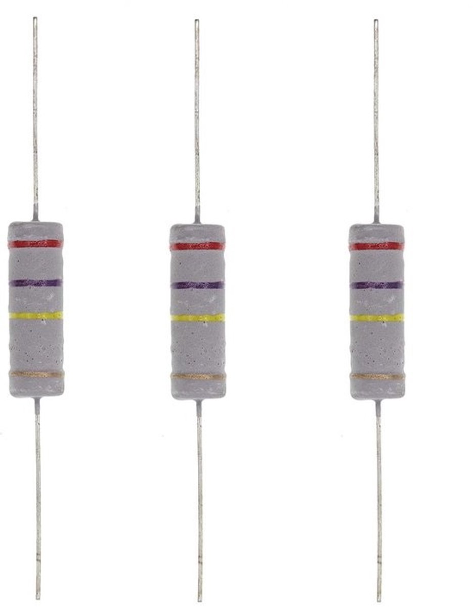 Metaaloxidefilmweerstand - Metaalox Weerstand 5W - Voor elektronische projecten - Hoge stabiliteit - 5 watt - Groen