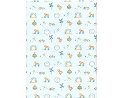 SnelShoppen - ARKRAFT Cadeaupapier 3 Vellen 90x65 cm FSC, Plasticvrij, Motief Geboorte Kind, Perfect voor Feestjes, Verjaardagen en Babyshowers
