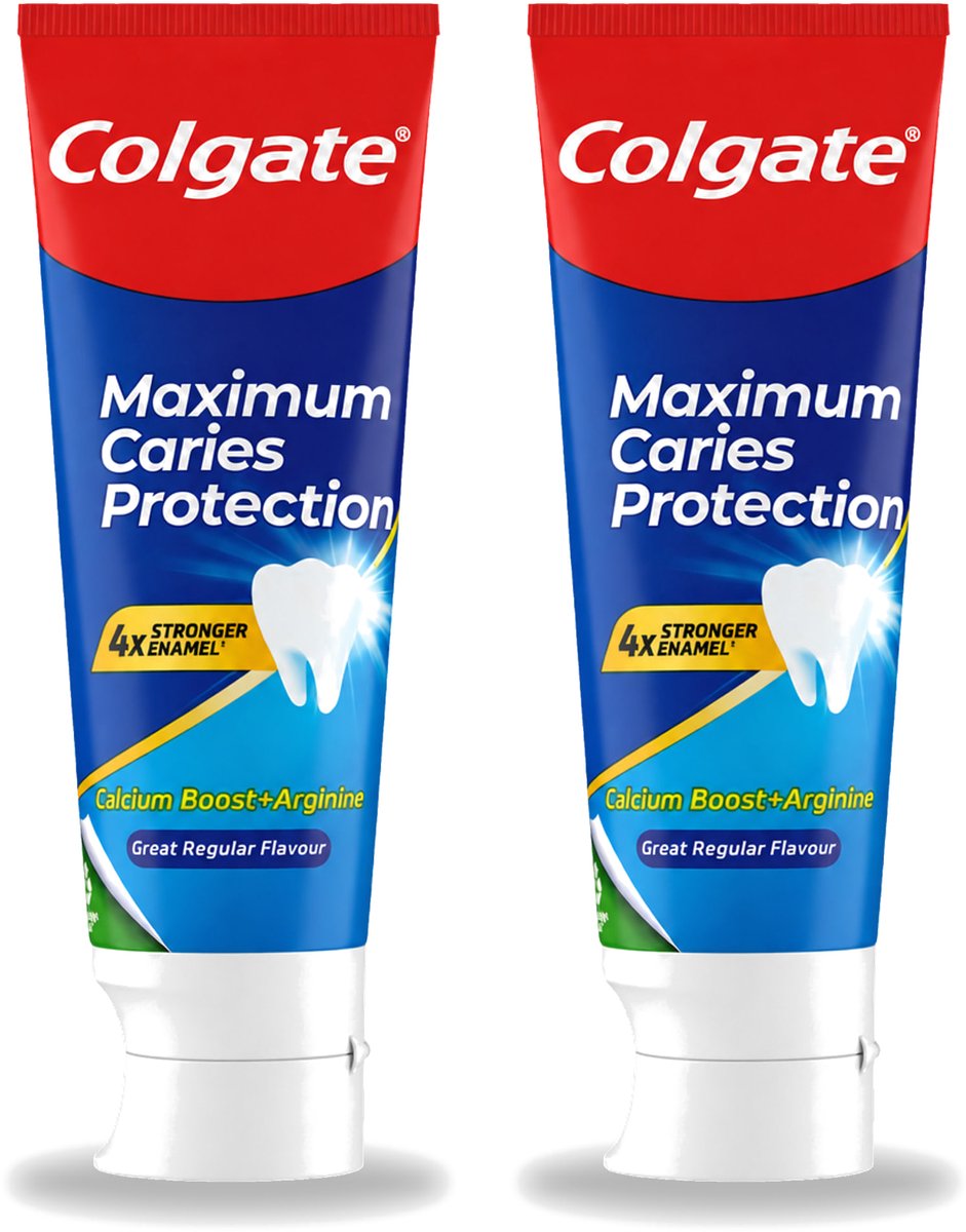 2 x Colgate - Carries Protection - Met Calcium - Tandpasta - 75ml - Voordeelverpakking - 2 stuks