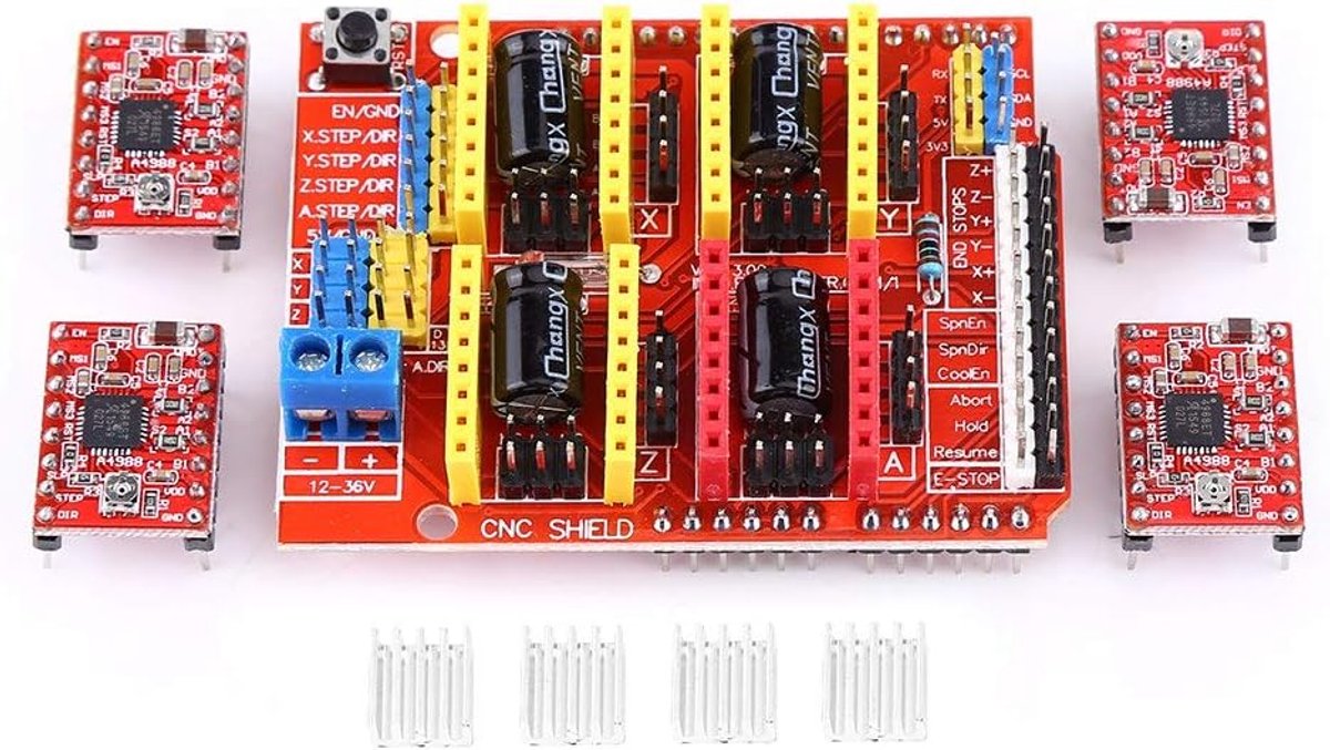 CNC, Motor Driver Set, Compatible with 3D Printer for Engraving Machine, Stepper Motor Driver with Heat Sinks for - ShopVlot