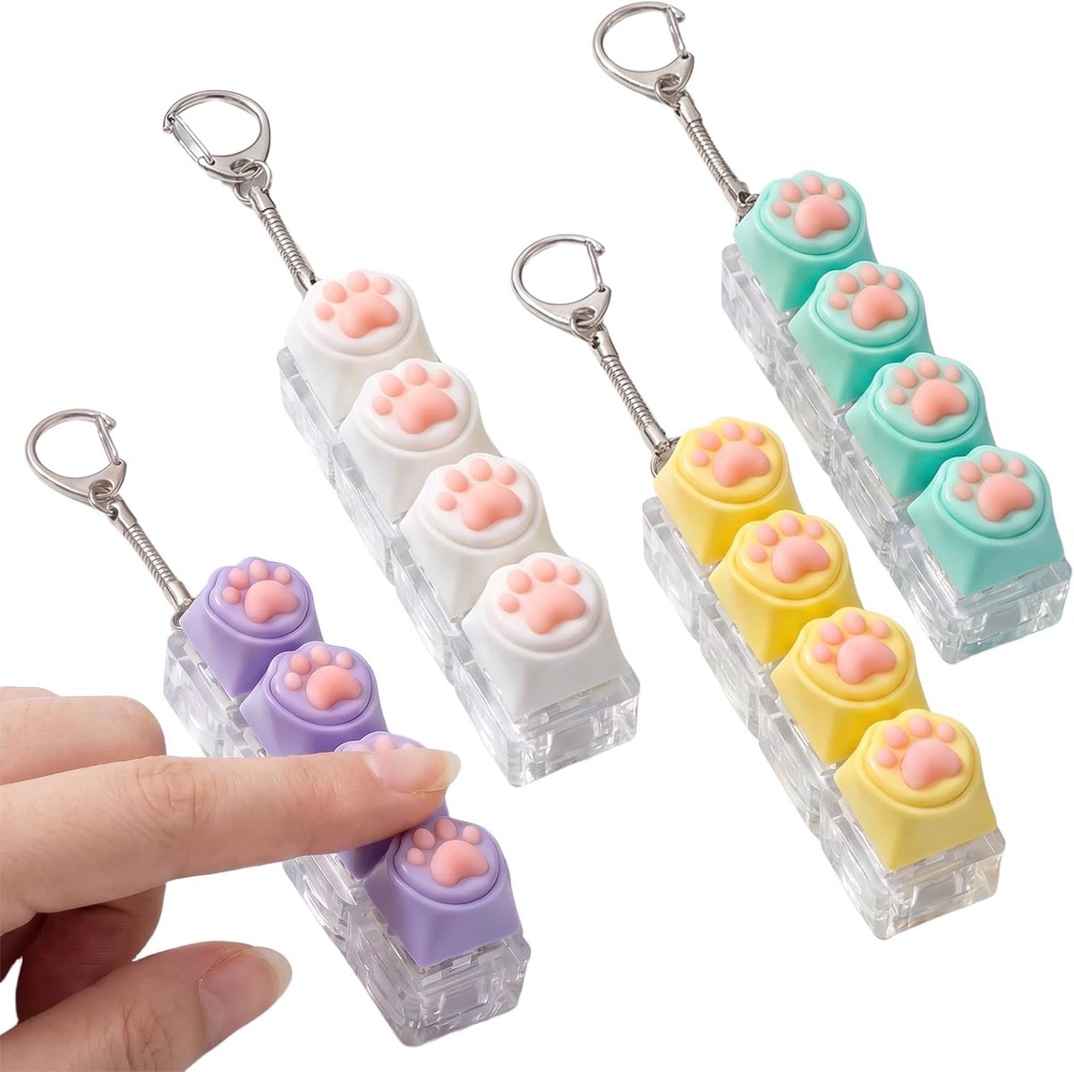 anti-stress-toetsenbord - schattig kattendesign - 4 kleuren - verlicht stress en angst - ShopVlot