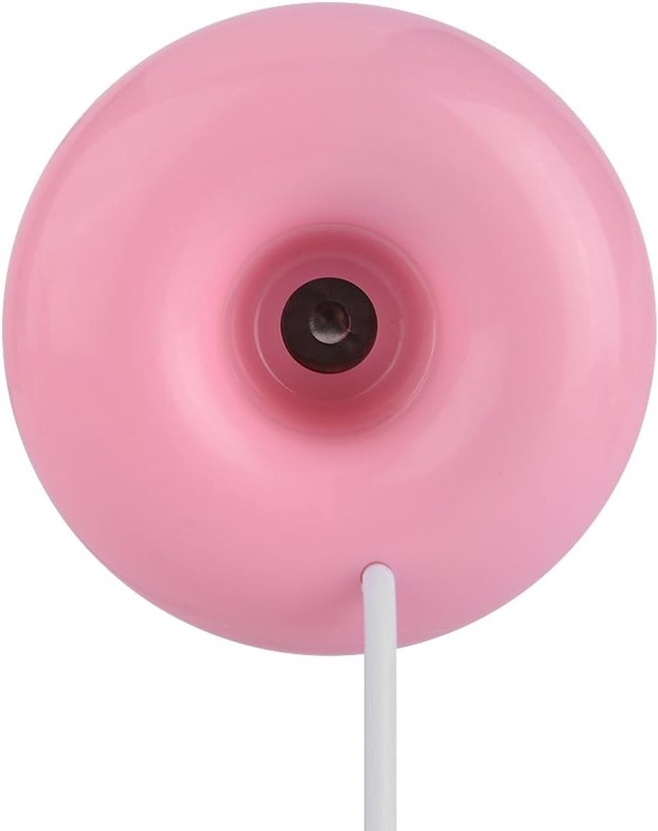 Draagbare donuts luchtbevochtiger, drijvend op water USB diffuser mini luchtbevochtiger voor baby slaapkamer kantoor gym en meer (roze)