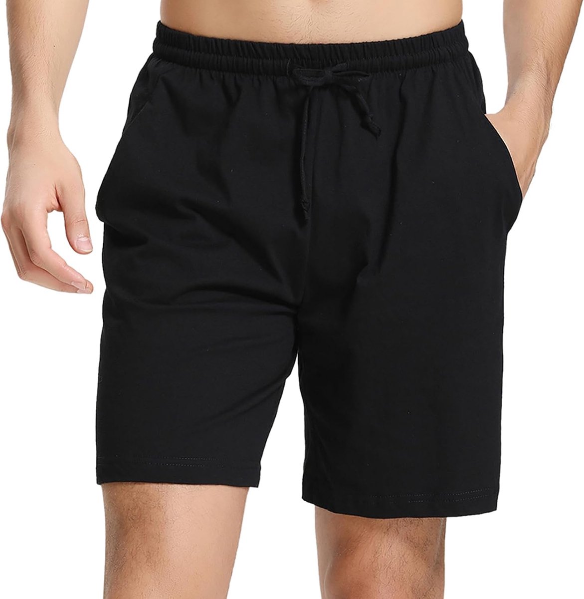 Korte broek, katoen, nachtkleding, C-zwart, XL