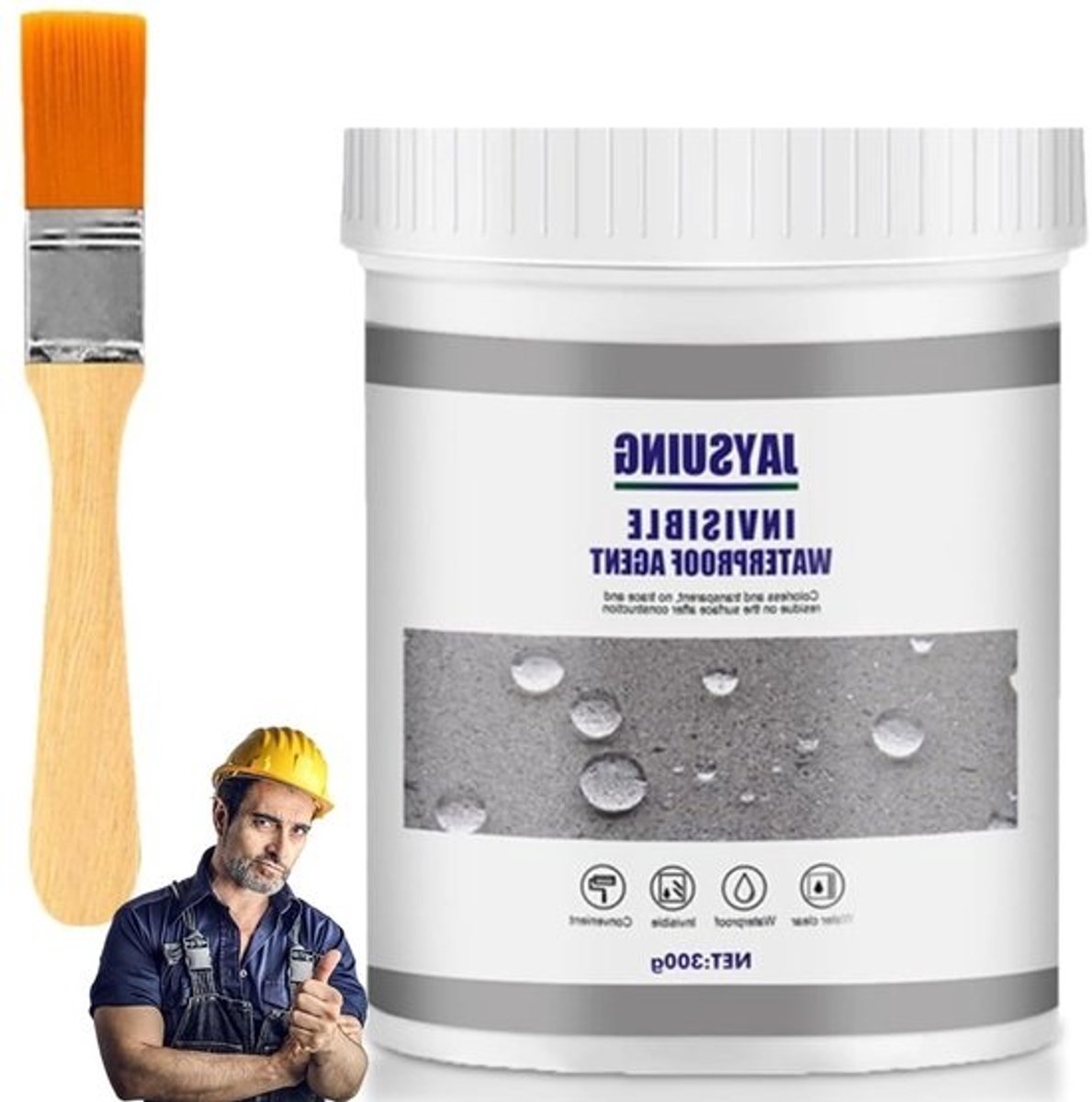 Transparante waterdichte coating 300g - isolatiesealant voor badkamer, tegels en toilet