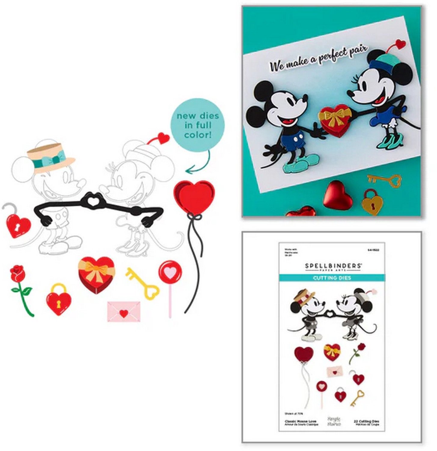 Spellbinders Snijmallen - Classic Mouse Love - 22 st.