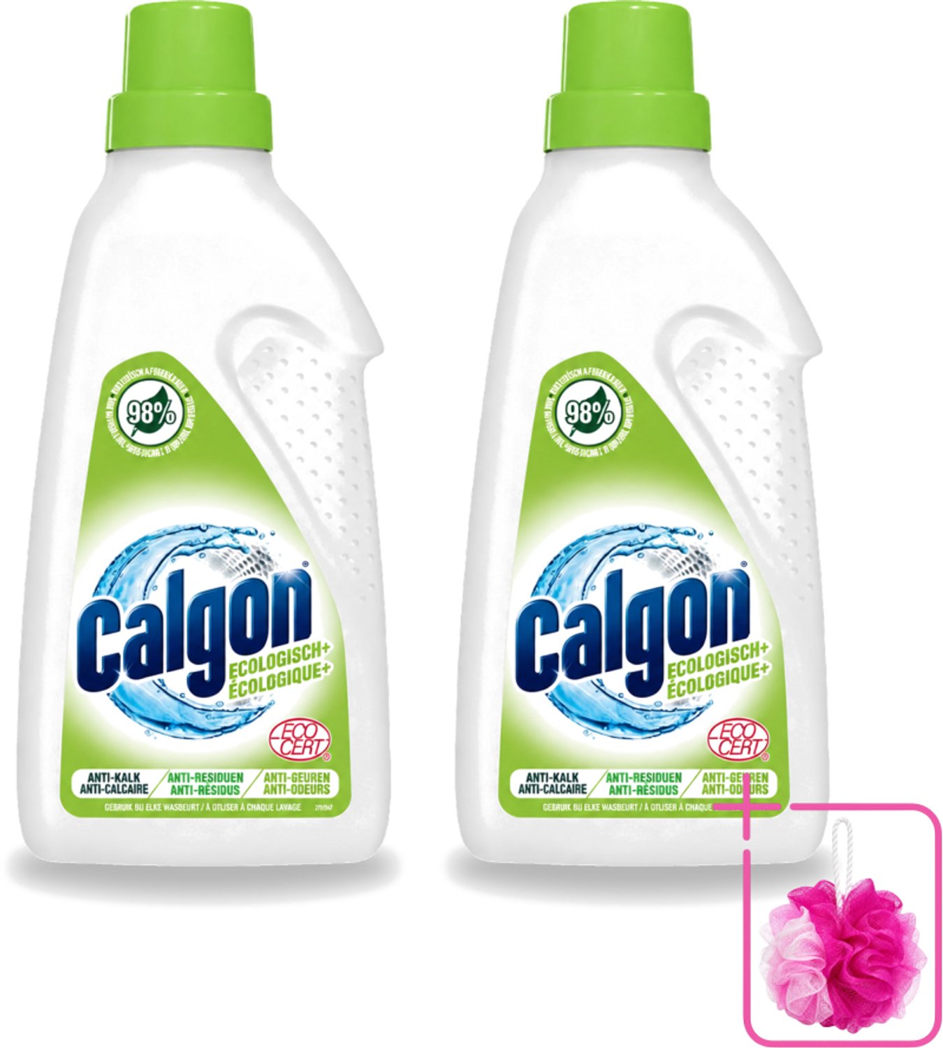 2 x Calgon - Wasmachinereiniger - Gel - 750ml - 15 Wasbeurten - Bulkverpakking - Wasmachine reinigen - Douchemop - Kalkaanslag voorkomen