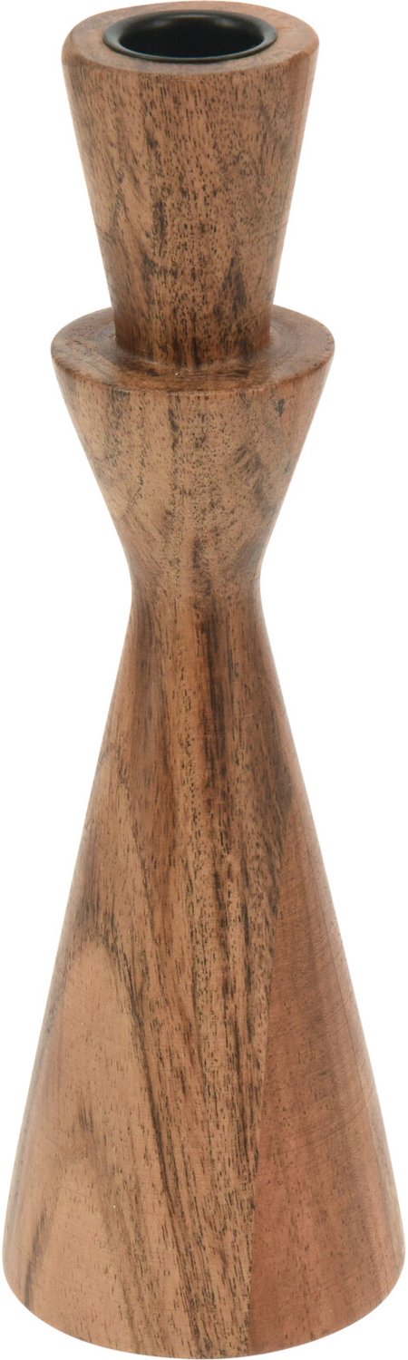 Home & Styling Collection Home Styling Collection - Houten kaarshouder, acacia, 22 cm Bruin