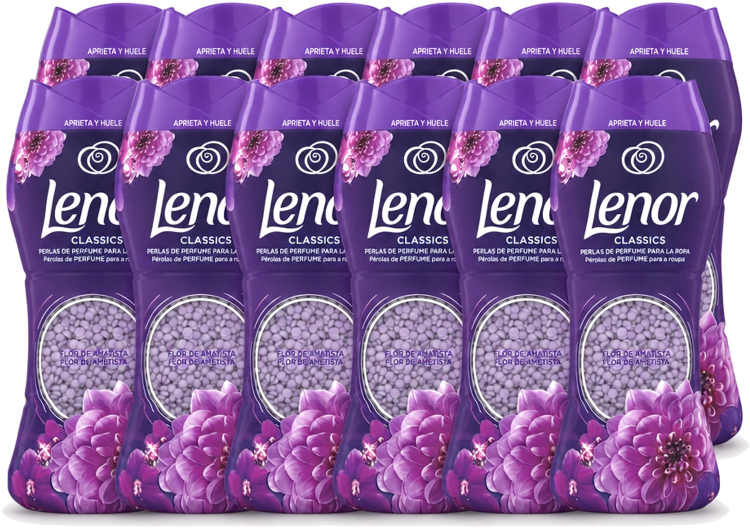 12 x Lenor Unstoppables – Geurbooster – Amethyst – 210 g - Voordeelverpakking - 12 stuks