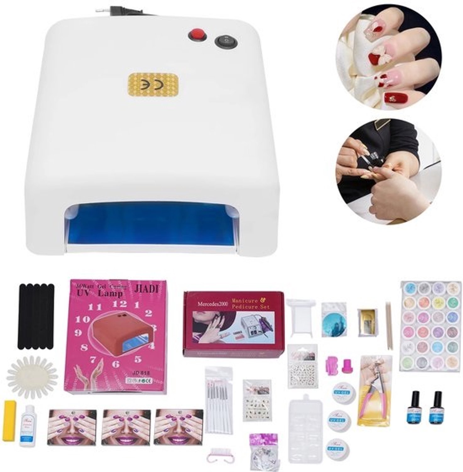 Gelnagel - Gelnagelset - Draagbaar - 36W - Gelnagellak - Starterspakket gelnagels - Nageltips - Gel voor nagels - Gelnagels - Complete set