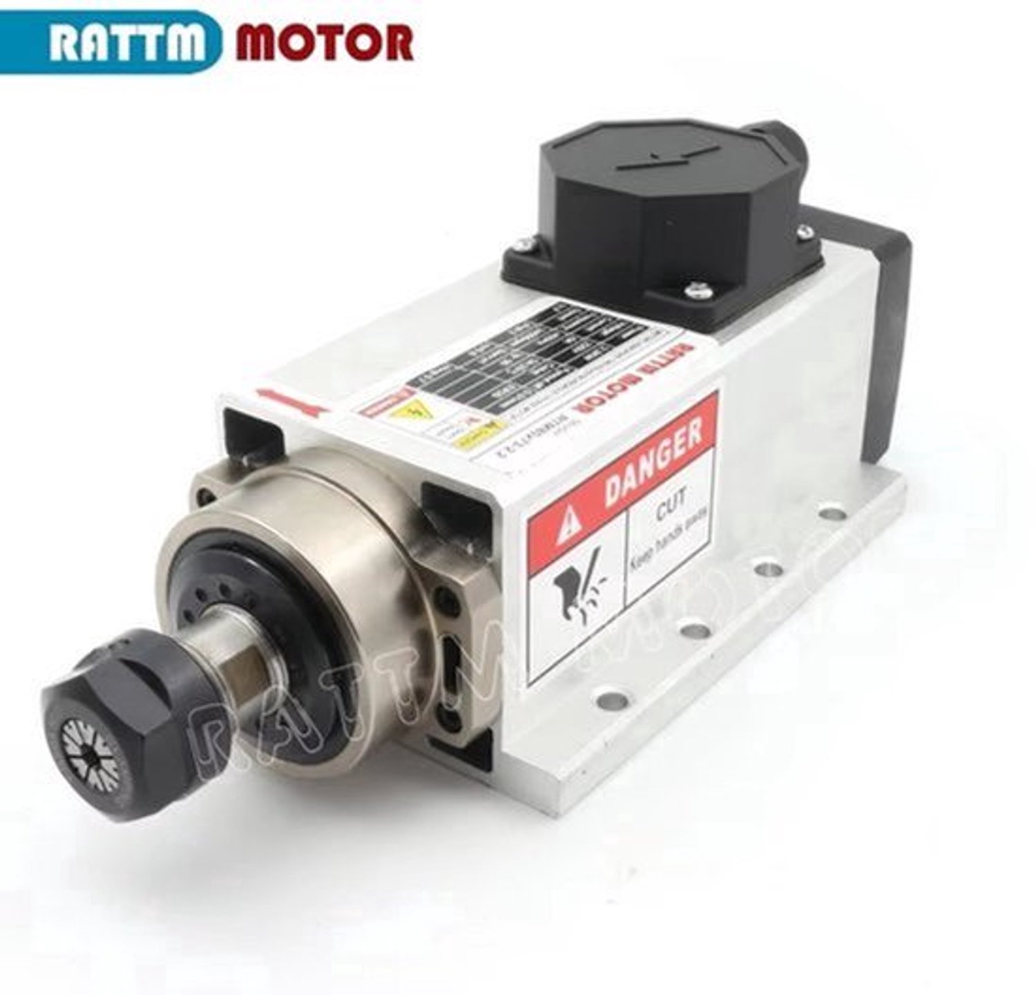 Freesmotor Vierkante 2,2 kW - 220 V ER20 Spantang - Luchtgekoeld - Met Omvormer - CNC Spilmotor