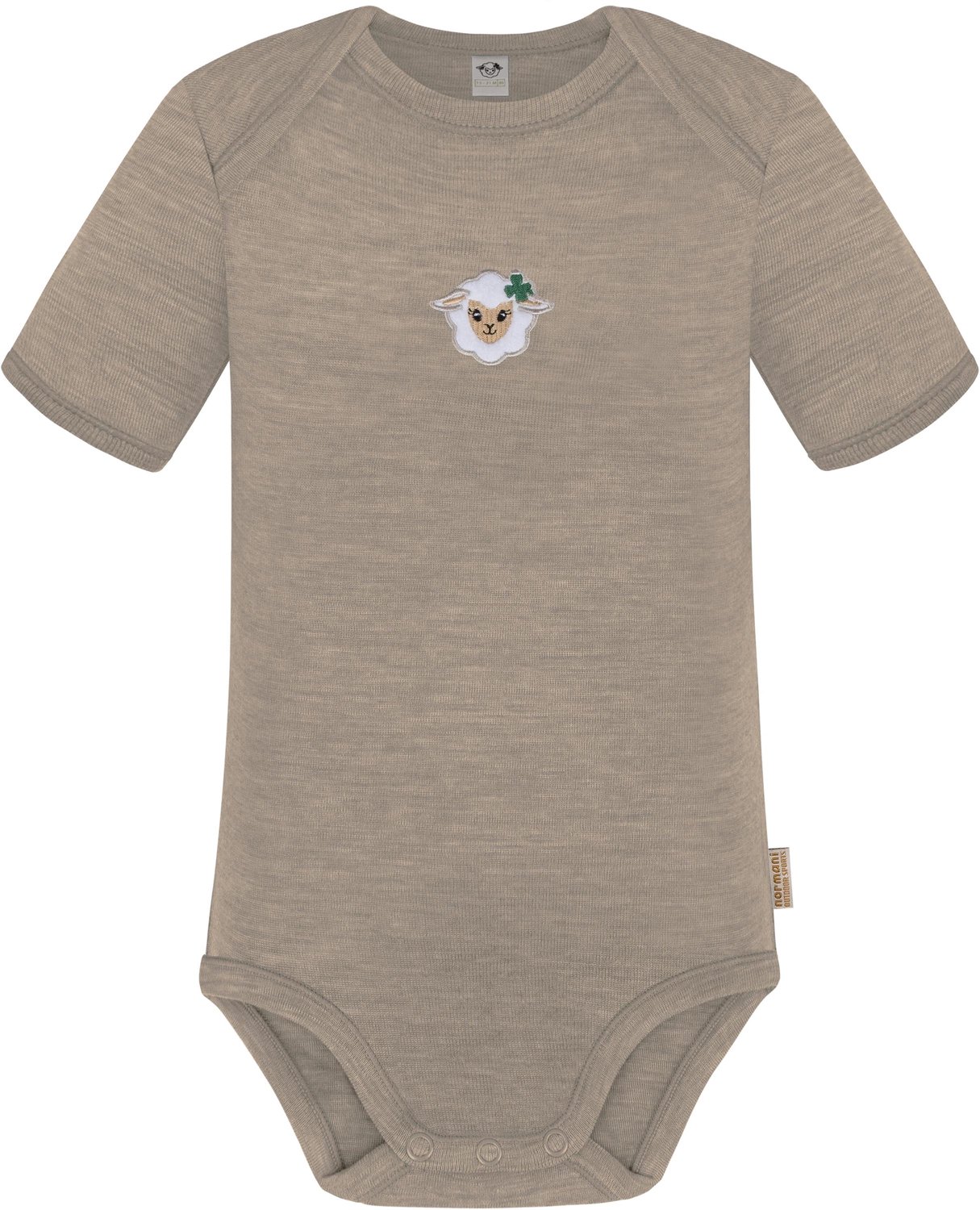 Baby-merino rompertje met korte mouwen „Tauranga“