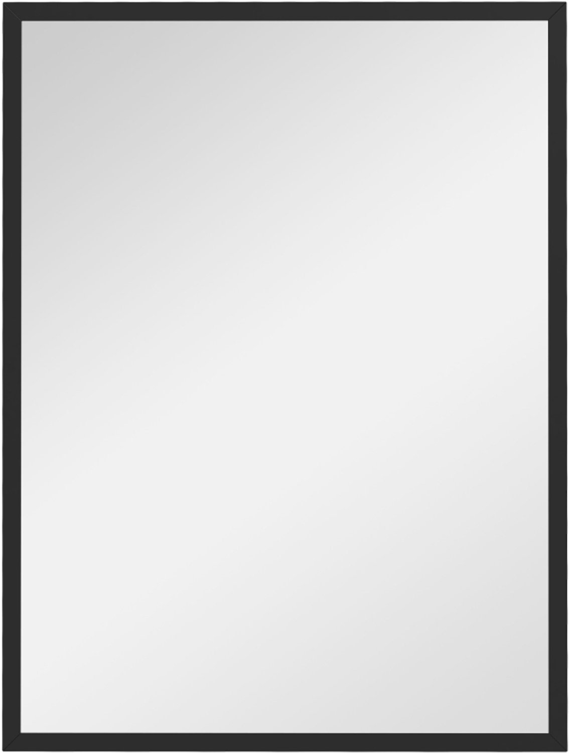 ZYLARO Wandspiegel - Houtlook lijst - 60 x 80 cm - Eenvoudige montage - Inclusief schroeven zwart