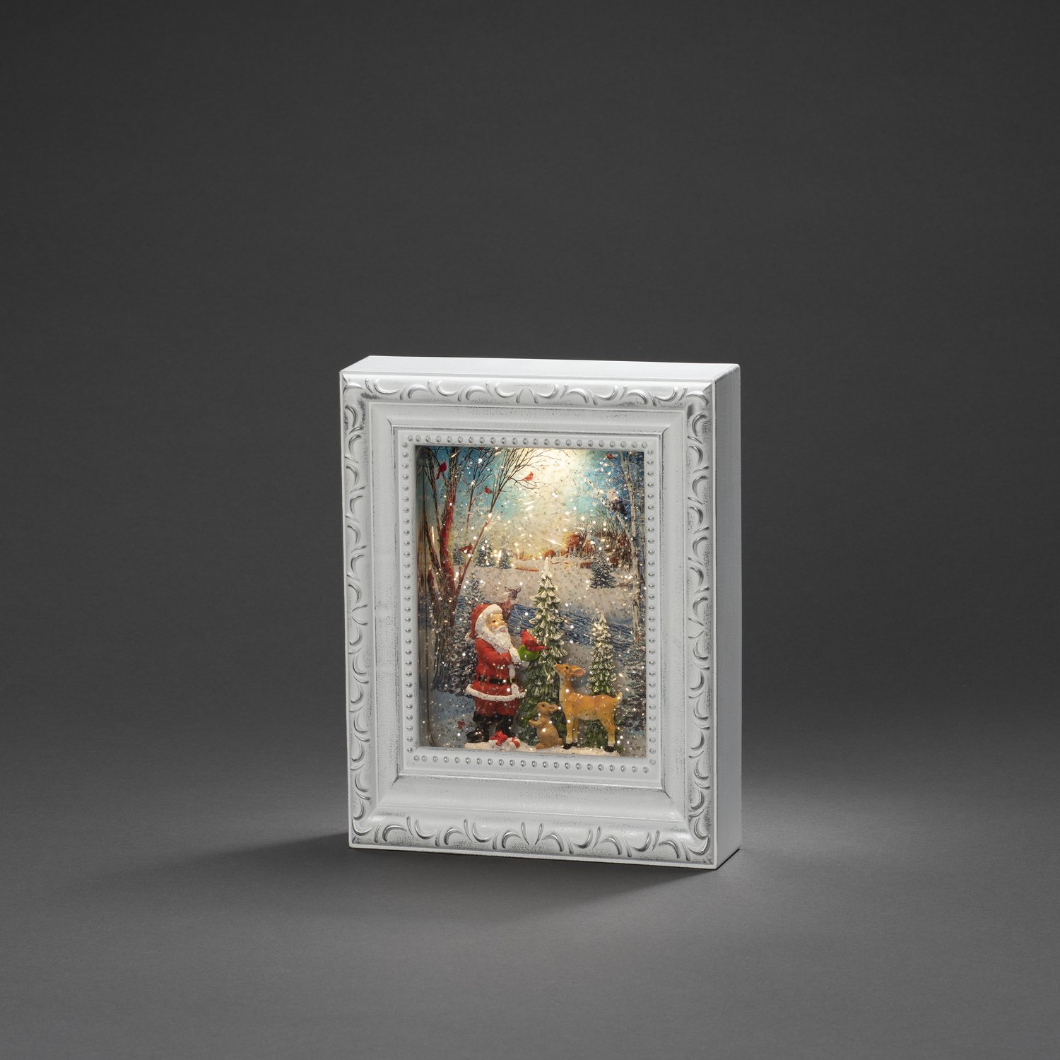 Konstsmide LED sneeuwlantaarn fotoframe met kerstman in de sneeuw – foto 2