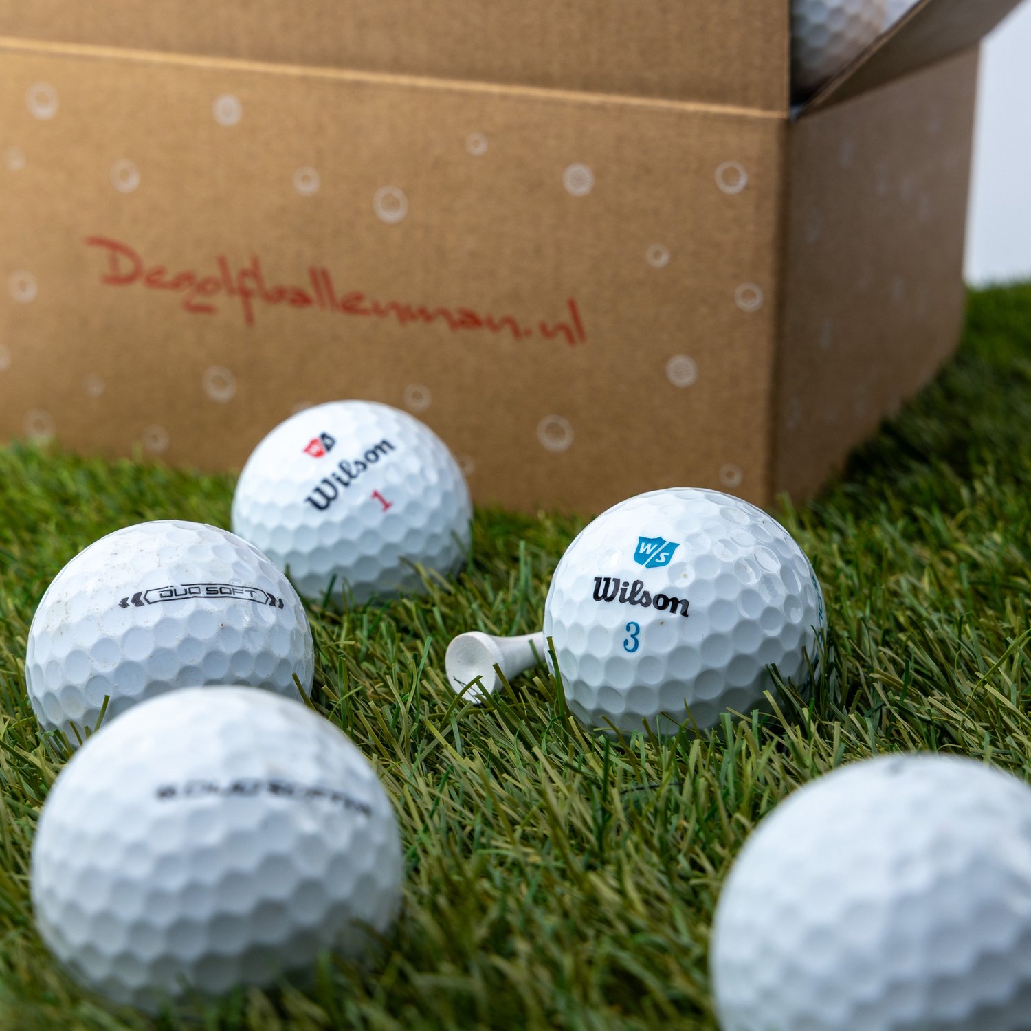Wilson Staff Duo Soft - Lakeballs - 25 gebruikte golfballen - wit