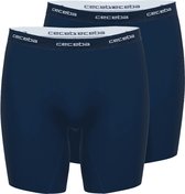 CECEBA New Classics - 2-pack Heren cyclist boxer - extra lange pijpen - Blauw
