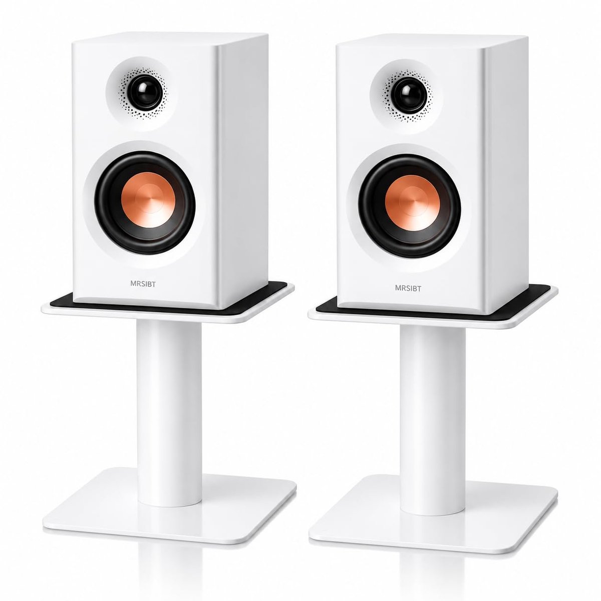 5-8 Inch Desktop Speaker Stands met Kabelbeheer, 25 kg Heavy Duty Stalen Bureau Speaker Stand voor Boekenplank - ShopVlot