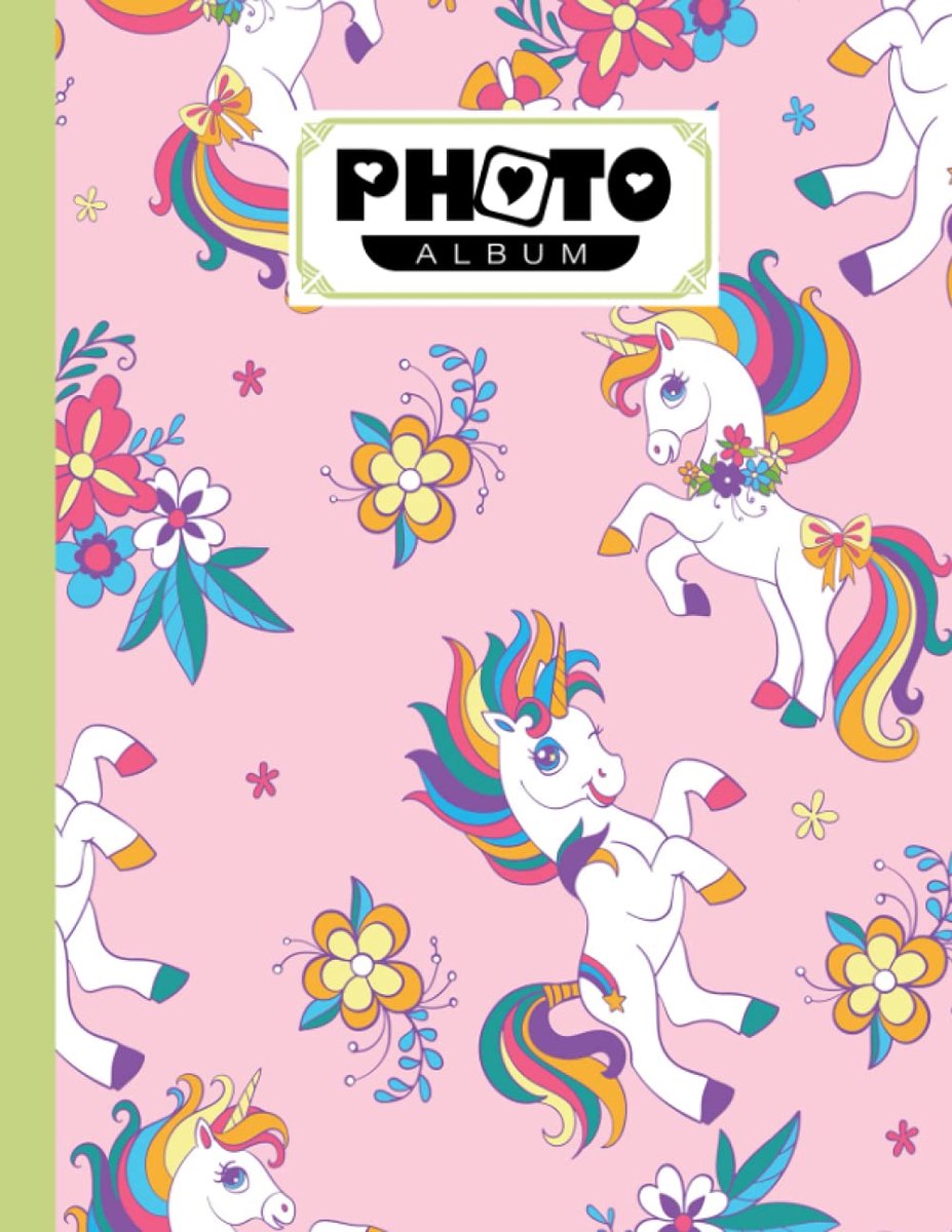 Photo Album: Unicorns Album, Large Photo Albums with Writing Space Memo, Extra Large Capacity Picture Album, Family - ShopVlot