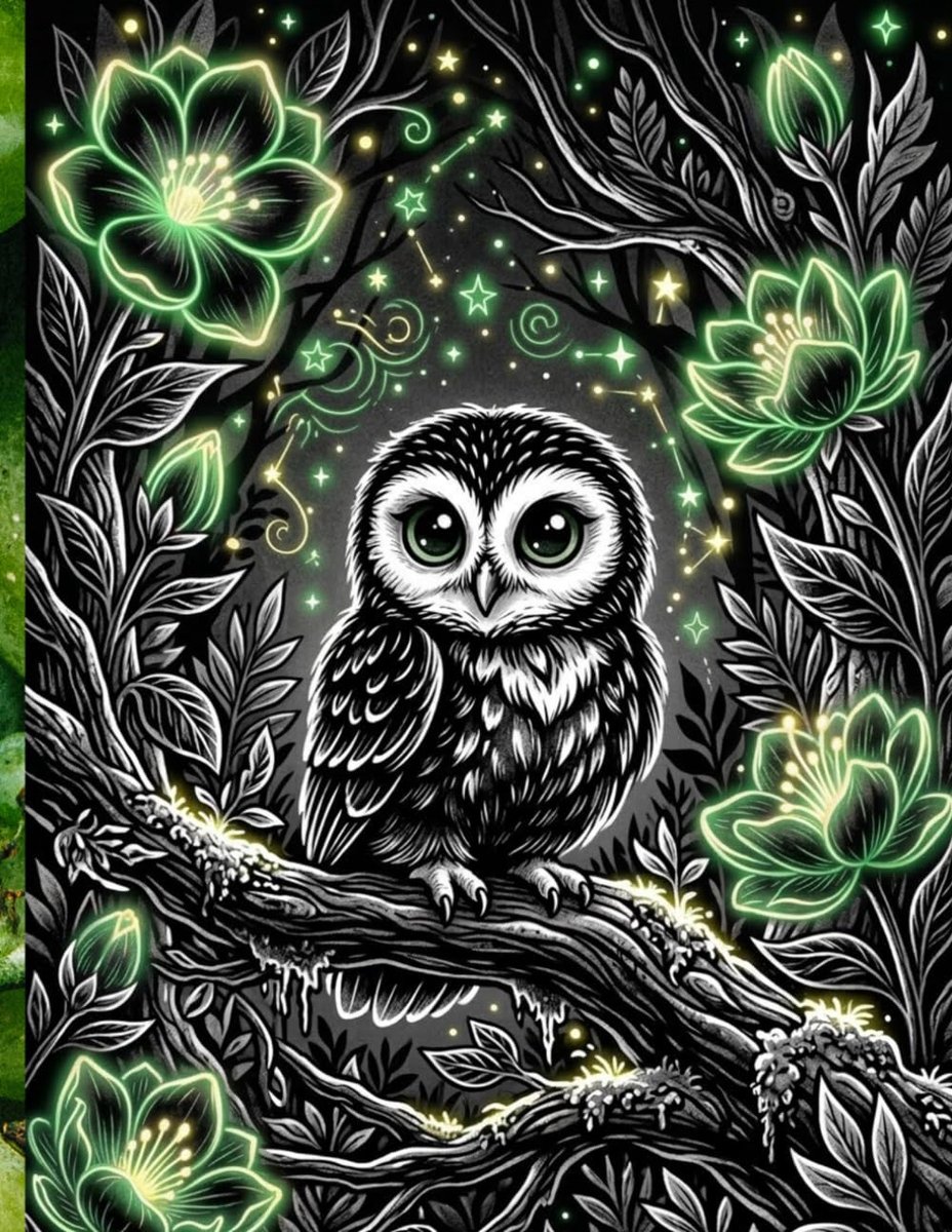 A4 Lined Notebook – Cute Green Neon Owl Cover – Large Ruled Journal for School, Writing, Notes & Daily Use: Large A4 - ShopVlot