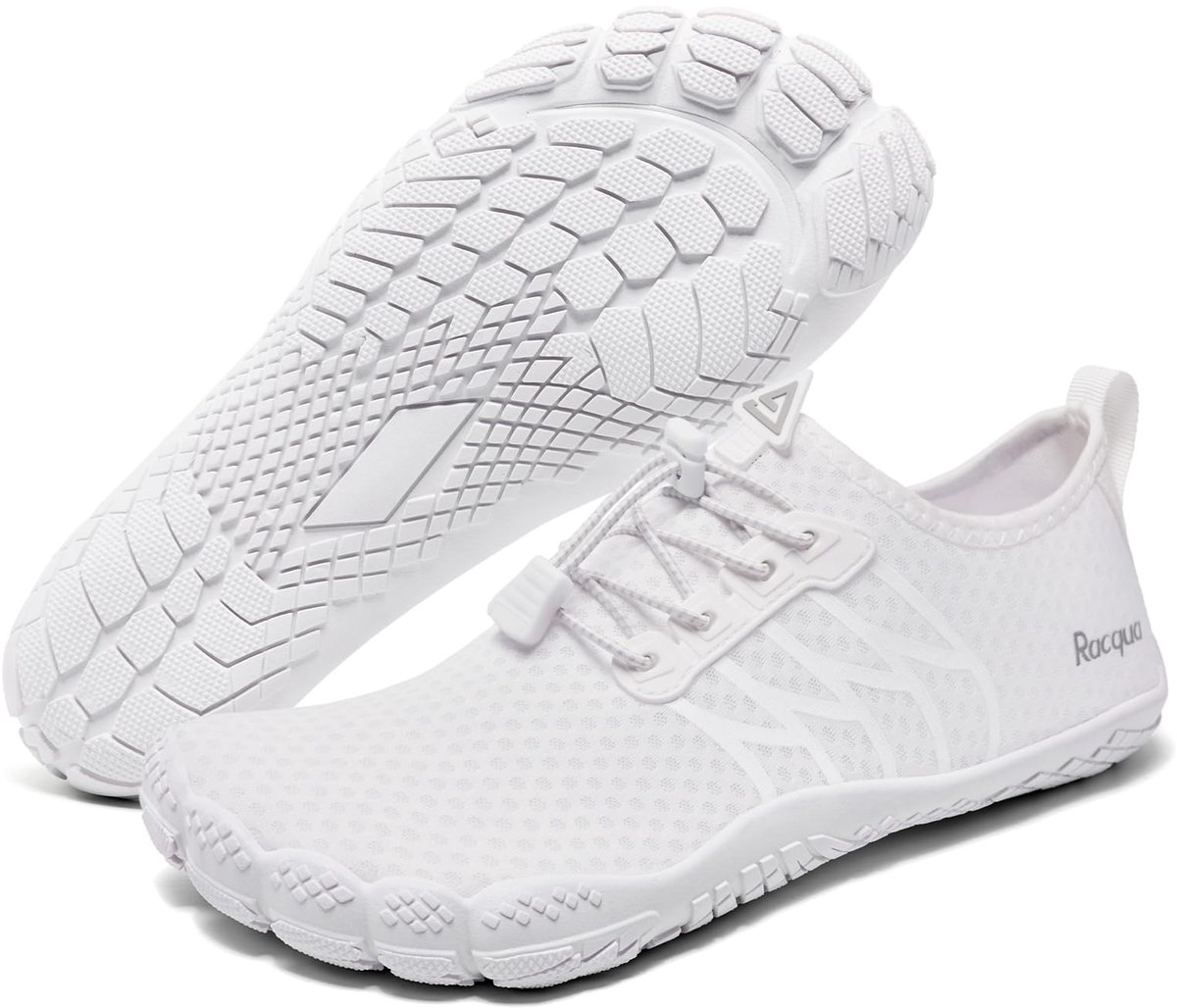 Racqua Waterschoenen zwemmen strand slip op schoenen voor heren dames, Wz119 Wit, 38 EU - ShopVlot