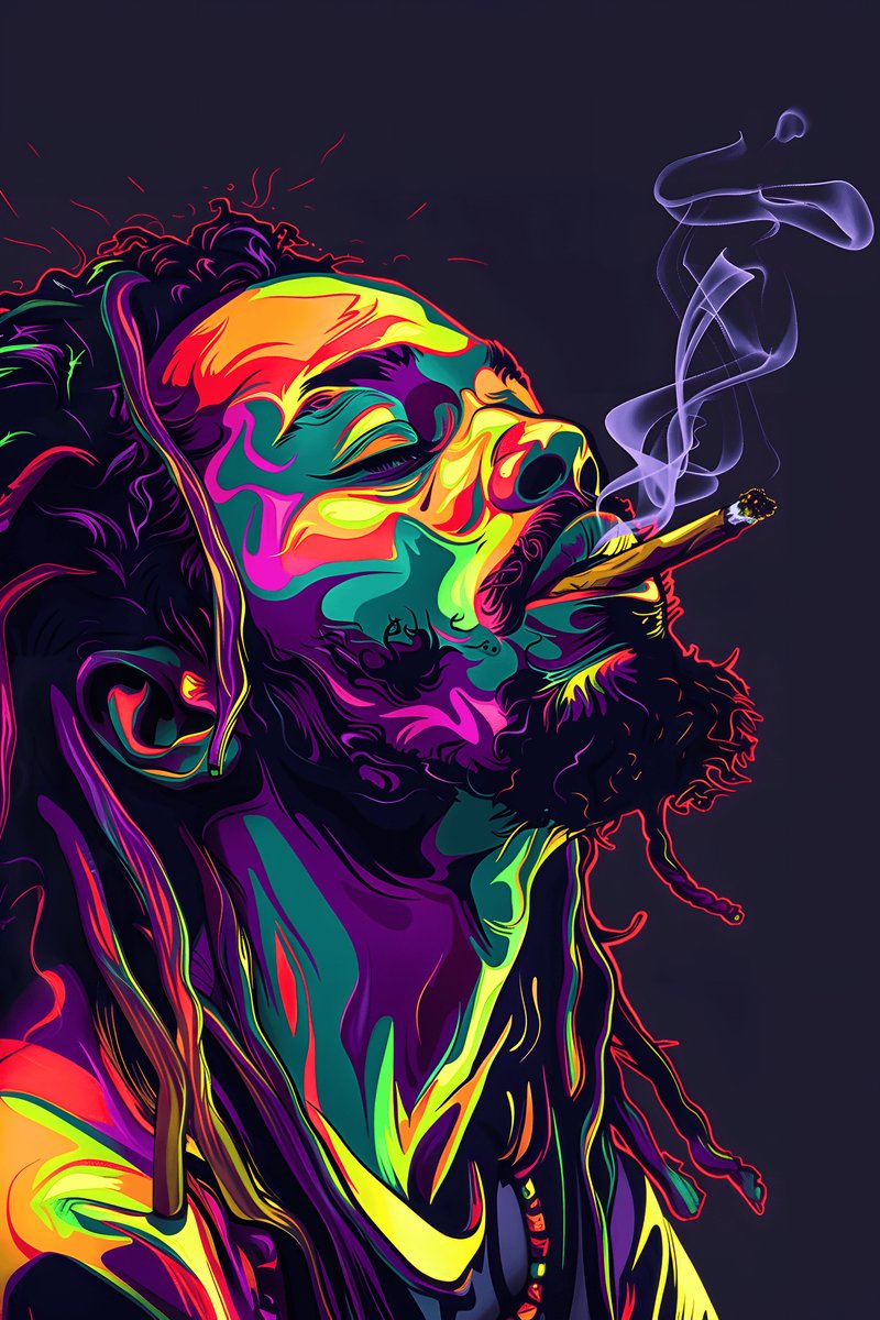 Jamaicaanse Poster - Portret - Kunst - Abstracte - Eiland - Kleurrijk - posters - formaat 30x40cm - Wanddecoratie - XS2740MT