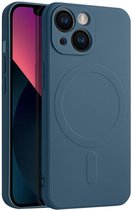 Casify Siliconen Hoesje geschikt voor MagSafe iPhone 13 Mini Hoesje - Blauw