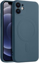 Casify Siliconen Hoesje geschikt voor MagSafe iPhone 12 Hoesje - Blauw