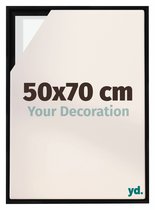 yd, Baklijst 50x70 cm Zwart Mat - Lijst voor Canvasdoek - MDF Lyon