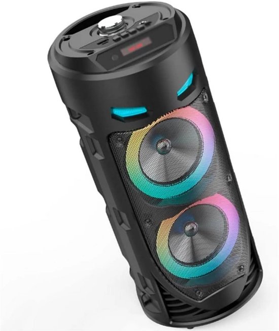 Bluetooth speaker - Draagbare Bluetooth Karaoke Speaker - Draagbare bluetooth speaker - - Met LED Lichtshow & Eco Modus — afbeelding 2