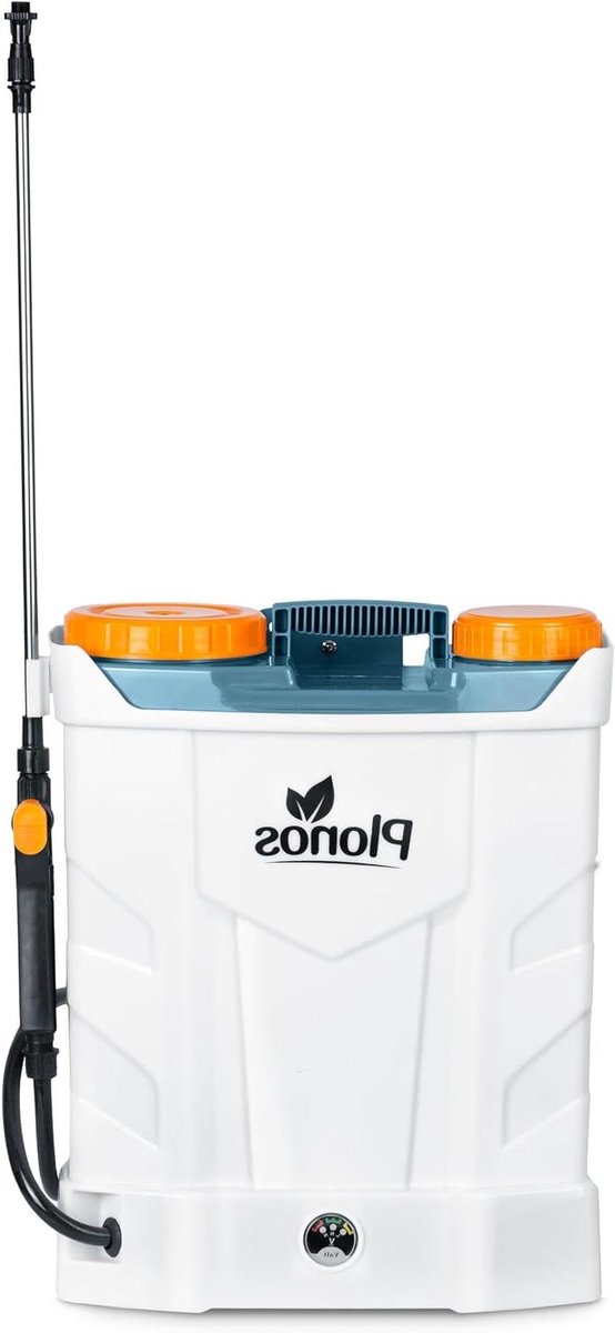 Accu Drukspuit - Rugspuit Tuin - Planten Verzorgen - 4 Uur Werktijd - 16 Liter Tank - Wit