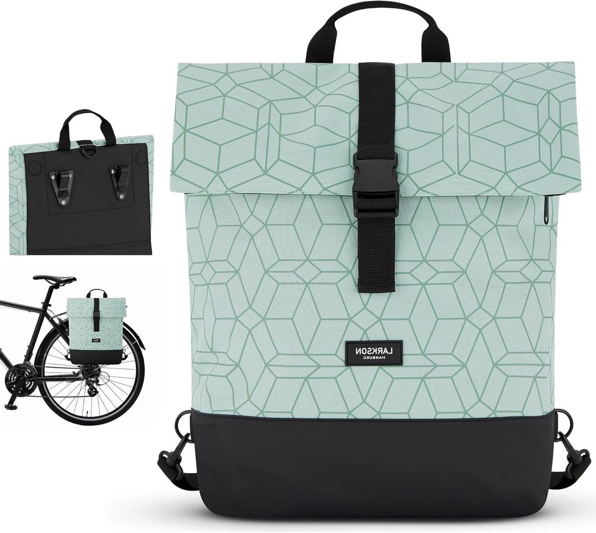 Fietstas Rugzak - Bagage Drager - Dagelijks Gebruik - 2-In-1 Functie - 14-19 Liter - Coin Patroon