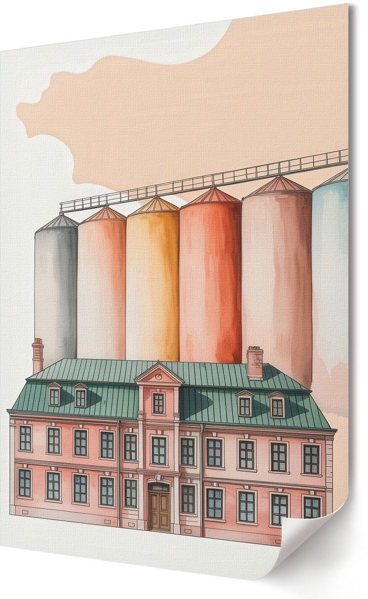 Coloray Polycanvas Wandposter - Noorderlicht, Fotografie - A2 - Groen Wandposter - Rechthoek - Wandkunstwerk - Woonkamer, Slaapkamer, Kantoor - Modern
