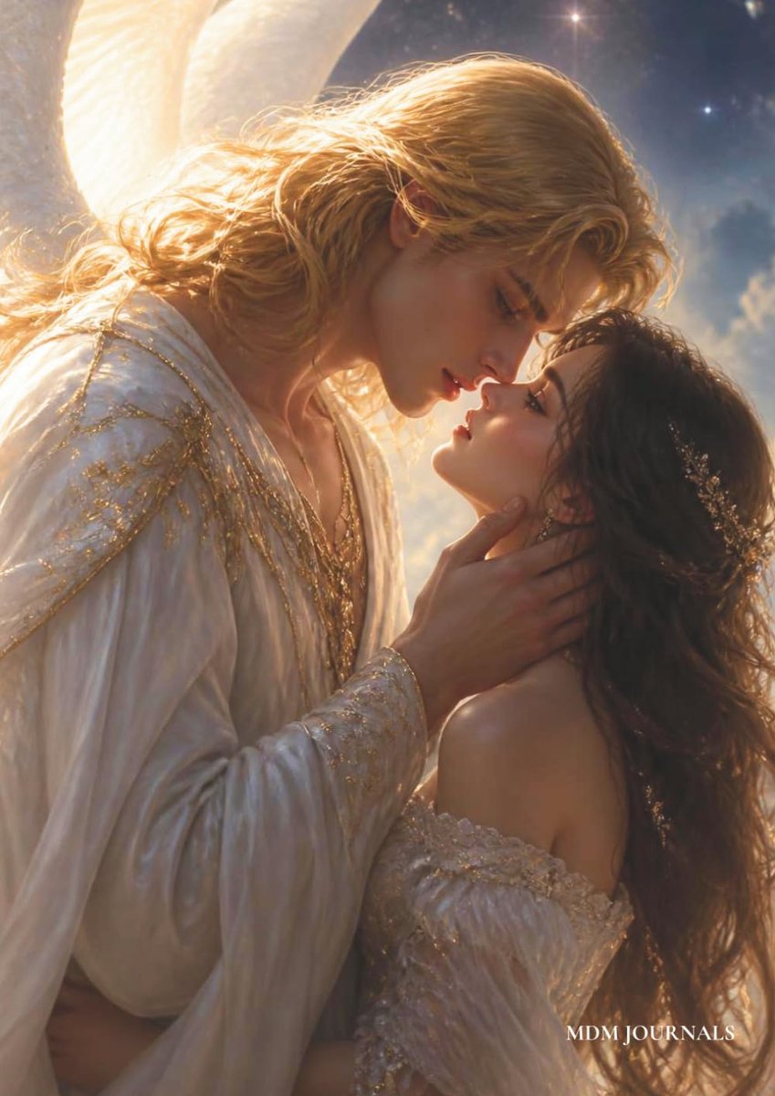 Kissed by an Angel Notebook: A Fantasy Romance Journal, 300 Lined Pages, A4 Size (8.27" x 11.69") - ShopVlot