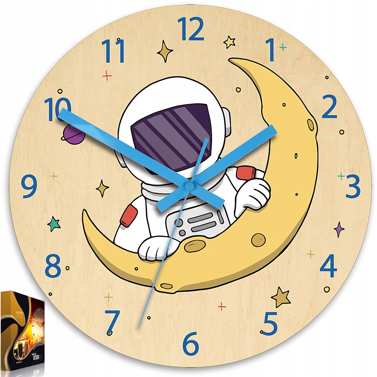 Astronaut Kinderwandklok - Stille Kwarts Beweging