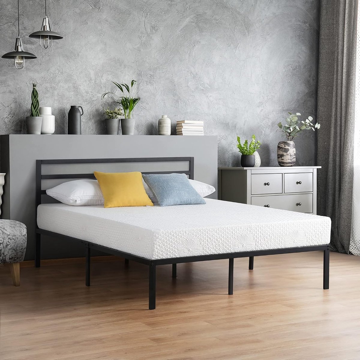 sleep CertiPUR-US 20 cm traagschuim matras, koudgelschuim, Oeko-Tex, comfortabele matras, rolmatras, 3 lagen, 90 x 200 cm, twin/wit