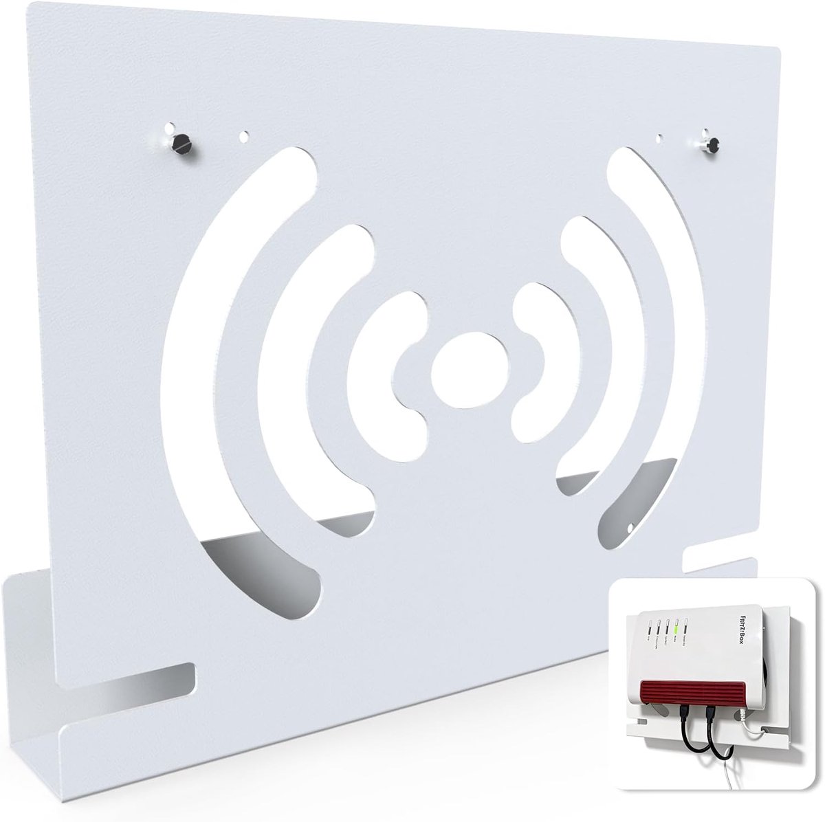 Compatibel met FritzBox 7590 AX 7690 5590 Fiber 5530 7510 7490 7530 6850 6660 Cable 6890 Router, JLNJLE metalen houder modem ophanging met kabelbeheer, efficiënte warmteafvoer