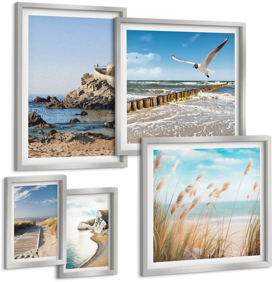 Coloray 5-Delige Schilderij Set - Keuken, Eten En Drinken Thema'S - 20 x 30 cm - Wanddecoratie - Muurdecoratie - Moderne Interieurdecoratie - Decoratieve Schilderijen