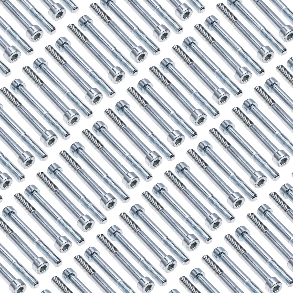 M8x80-8.8 (Pack van 5) Verzinkt Zeskant Inbusbouten Schroefdraad Bevestigingsmiddelen Cilindrische Zware Gecertificeerd Standaard DIN912 (8mm x 80mm)