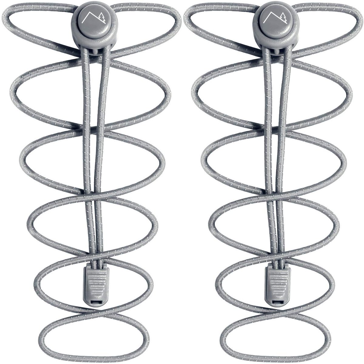 CampTeck U7192 Veters met snelsluiting, elastische veters met snelsluitsysteem, grijs, 1 paar - ShopVlot