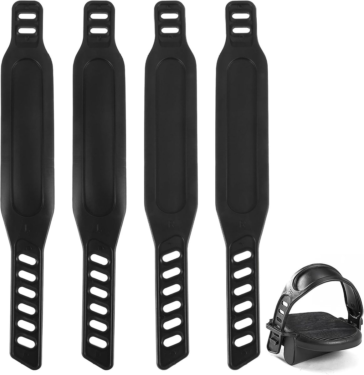 2 paar universele pedaalriemen, verstelbare pedaalriemen voor fiets, hometrainer, pedaal straps voor stationaire fietsen, fietspedalriemen, geschikt voor de meeste hometrainers