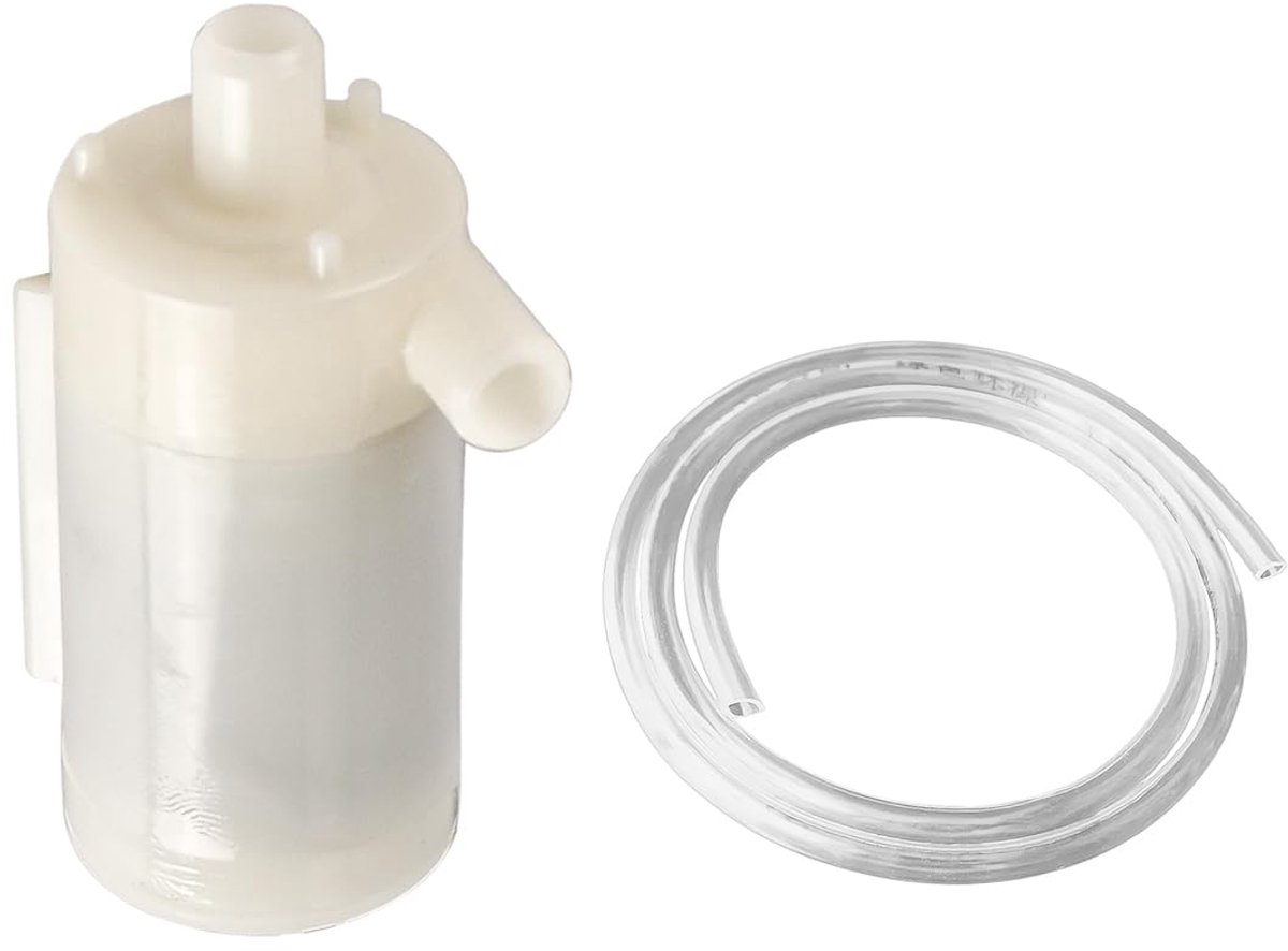 Mini-waterpomp, 3 V, 5 V, wit, micro-dompelmotorpomp met transparante vinylslang, flexibele pvc-slang voor vistank, fontein, aquarium, tuin