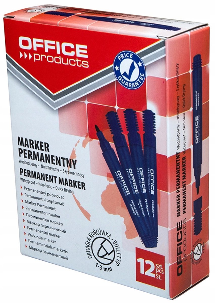 Blauwe Permanent Marker 1-3mm Sneldrogend Waterbestendig