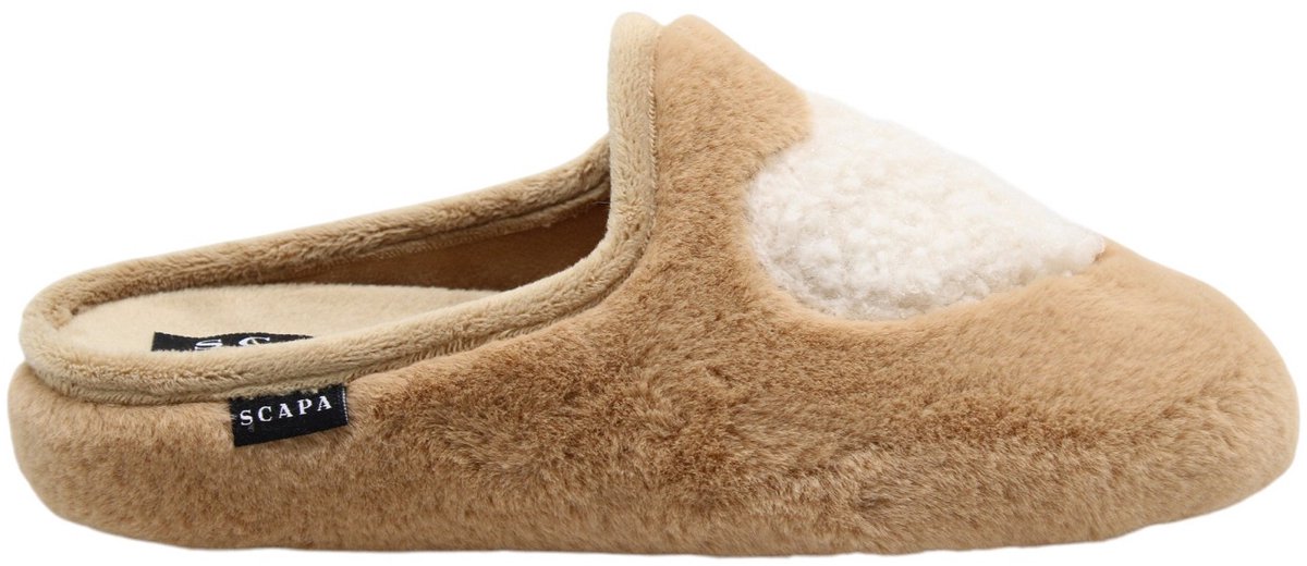 Scapa - Pantoffels - Camel - Vrouwen - Maat 37 -